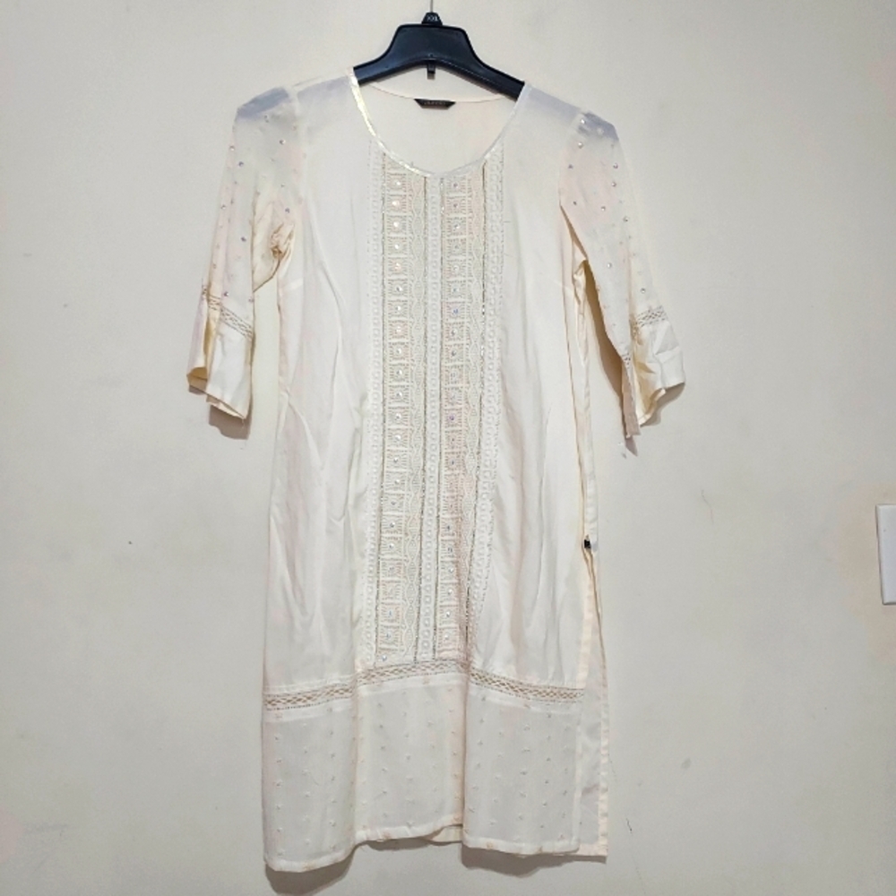 Aurelia Embroidered Sequins Tunic Dress Sz-S